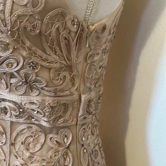 Sleeveless Sue Wong Nude Cocktail Dress (Size 10) - Picture 4 of 8